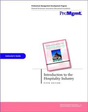 Cover of: Introduction to the Hospitality Industry Instructor's Guide