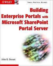 Cover of: Building Enterprise Portals with Microsoft Sharepoint Portal Server