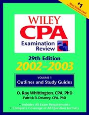 Cover of: Wiley CPA Exam Review Volume 1: Outlines and Study Guide
