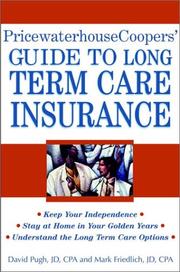 Cover of: Pricewaterhousecoopers' Guide to Long Term Care Insurance