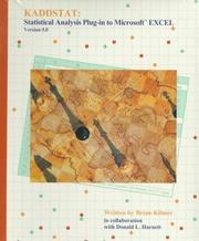 Cover of: Statistical Analysis Plug-In To Microsoft Excel Versin 5.0 KADDSTAT