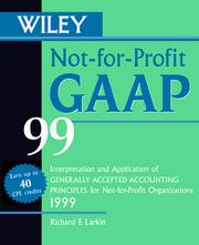 Cover of: Not-For-Profit Gaap 99 for Windows by Richard F. Larkin