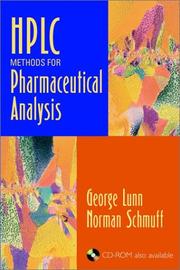 Cover of: HPLC Methods for Pharmaceutical Analysis by George Lunn