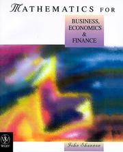 Cover of: Mathematics for Business, Economics & Finance