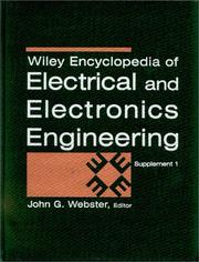 Cover of: Wiley Encyclopedia of Electrical & Electronics Engineering Supplement, Volume 1 by John G. Webster