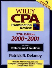 Cover of: Wiley CPA Examination Review, Volume 2, Problems and Solutions, 27th Edition by Patrick R. Delaney