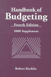 Cover of: Handbook of Budgeting: 2000 Supplement (Handbook of Budgeting Supplement)