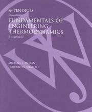 Cover of: Fundamentals of Engineering Thermodynamics Appendices by Michael J. Moran, Howard N. Shapiro