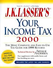 Cover of: J.K. Lasser's Your Income Tax 2000