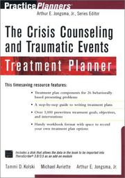 Cover of: The Crisis Counseling and Traumatic Events Treatment Planner (Book with T-Pro Diskette)