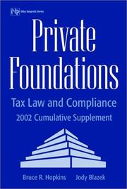Cover of: Private Foundations: Tax Law and Compliance, 2002 Cumulative Supplement