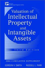 Cover of: Valuation of Intellectual Property and Intangible Assets, 2002 Cumulative Supplement
