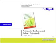 Cover of: Nutrition for Foodservice & Culinary Professionals Instructors Guide 4e by KE Drummond