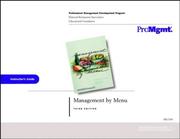 Cover of: Management by Menu Instructors Guide