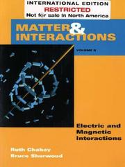 Cover of: Matter and Interactions