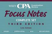 Cover of: Wiley CPA Examination Review Focus Notes, 4 Volume Set by Less Antman