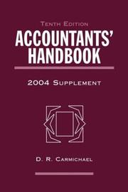 Cover of: Accountants' Handbook, 2 Volume Set, 2004 Supplement (Accountant's Handbook Supplement)