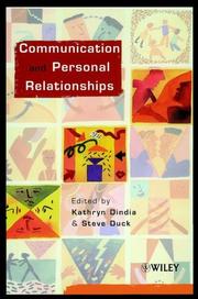 Cover of: Communication and Personal Relationships | 