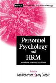 Cover of: Personnel Psychology And Human Resource Managemet by Cary L. Cooper