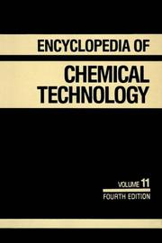 Cover of: Kirk-Othmer Encyclopedia of Chemical Technology, Flavor Characterization to Fuel Cells (Encyclopedia of Chemical Technology)