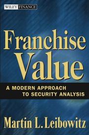 Cover of: Franchise Value: A Modern Approach to Security Analysis (Wiley Finance)