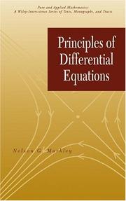 Cover of: Principles of Differential Equations