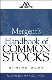 Cover of: Mergent's Handbook of Common Stocks Spring 2004: Featuring Year End-Results for 2003