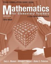 Cover of: Mathematics for Elementary Teachers, Texas State Guide Book: A Contemporary Approach