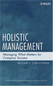 Cover of: Holistic Management: Managing What Matters for Company Success (Wiley Series in Systems Engineering and Management)