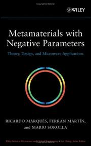 Cover of: Metamaterials with Negative Parameters by Ricardo Marqués, Ricardo Marqués, Ferran Martín, Mario Sorolla, Ricardo Marqués, Ferran Martín, Mario Sorolla