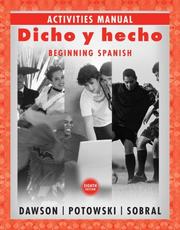 Cover of: Dicho y hecho, Activities Manual