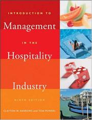 Cover of: Introduction to Management in the Hospitality Industry by Clayton W. Barrows, Tom Powers