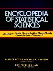 Cover of: Strata Chart to Zyskind-Martin Models Cumulative Index, Vols. 1-9, Volume 9, Encyclopedia of Statistical Sciences by 