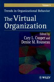 Cover of: Trends in Organizational Behavior, Volume 6, The Virtual Organization