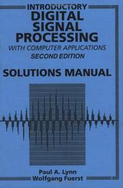 Cover of: Introductory Digital Signal Processing with Computer Applications, SOL 2 Rev t/a