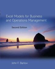 Cover of: Excel Models for Business & Operations Management +D3