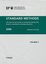 Cover of: Standard Methods for the Analysis and Testing of Petroleum and Related Products and British Standard 2000 Parts, 2 Volume Set, 2000