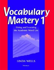 Cover of: Vocabulary Mastery 1: Using and Learning the Academic Word List (Mastery)