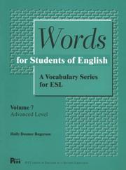 Cover of: Words for Students of English : A Vocabulary Series for ESL, Vol. 7 (Pitt Series in English As a Second Language)