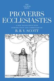 Cover of: Proverbs Ecclesiastes by R.B.Y. Scott