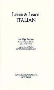 Cover of: Listen & Learn Italian (Manual Only) (Listen & Learn Series)