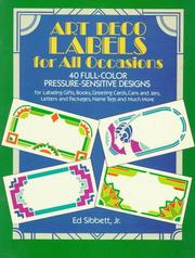 Cover of: Art Deco Labels for All Occasions by Ed Sibbett