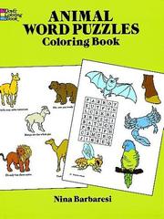 Cover of: Animal Word Puzzles Coloring Book by Nina Barbaresi