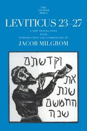 Cover of: Leviticus 23-27: A New Translation with Introduction and Commentary (Anchor Bible)