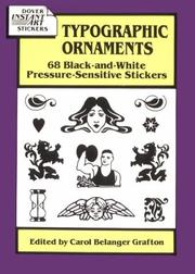 Cover of: Typographic Ornaments: 68 Black-and-White Pressure-Sensitive Stickers