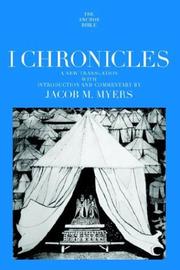 Cover of: I Chronicles by Jacob Myers