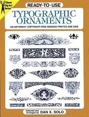 Cover of: Ready-to-Use Typographic Ornaments: 429 Different Copyright-Free Designs Printed One Side