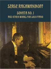 Cover of: Sonata No. 1 and Other Works for Solo Piano