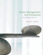 Cover of Stress Management and Prevention by Jeffrey Kottler