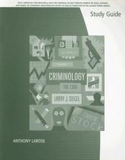 Cover of: Study Guide for Siegel's Criminology by Larry J. Siegel